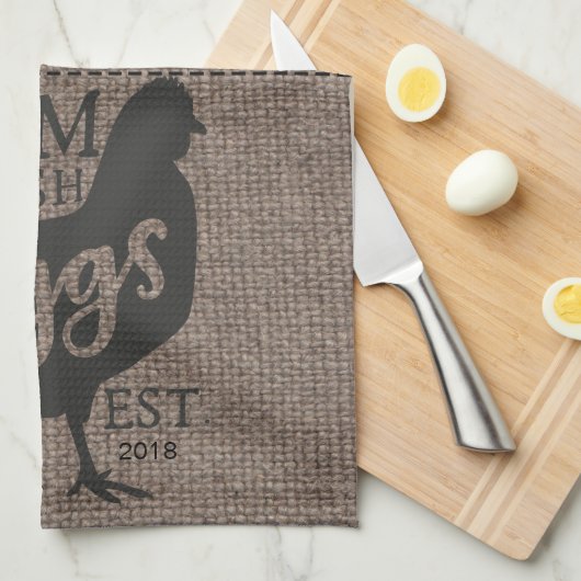 ファームハウススタイルファームフレッシュパーソナライズされた食器洗いタオル キッチンタオル (四つ折り)