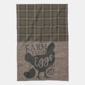 ファームハウススタイルファームフレッシュパーソナライズされた食器洗いタオル キッチンタオル (縦)