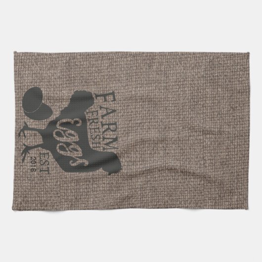 ファームハウススタイルファームフレッシュパーソナライズされた食器洗いタオル キッチンタオル (横)