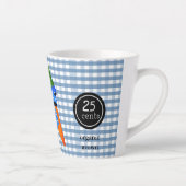 ファームハウススタイルブルーギンガムニンジン カフェラテマグ (右)