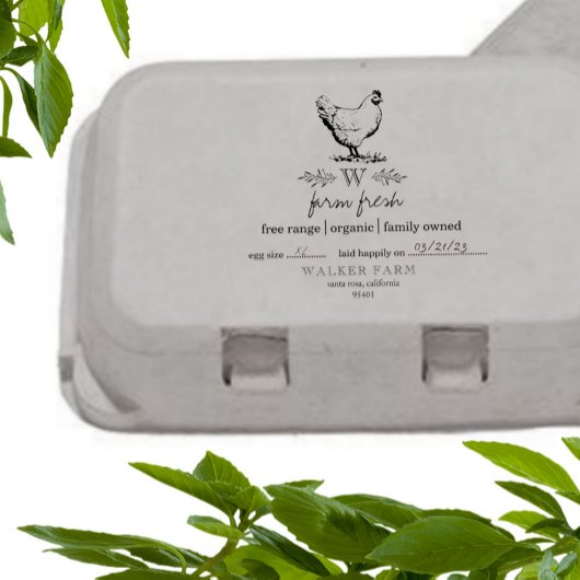 ファームハウススタイルモノグラムカートンスタンプ ラバースタンプ