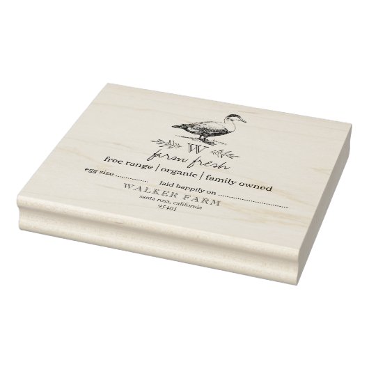 ファームハウススタイルモノグラムダックエッグカートンスタンプ ラバースタンプ (スタンプ)