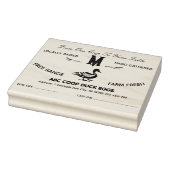 ファームハウススタイルモノグラムダックエッグカートンスタンプ ラバースタンプ (スタンプ)