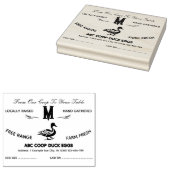 ファームハウススタイルモノグラムダックエッグカートンスタンプ ラバースタンプ (押印)