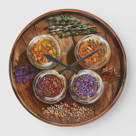 ファームハウススタイル切断ボード壁時計 ラージ壁時計