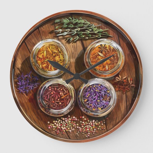 ファームハウススタイル切断ボード壁時計 ラージ壁時計 (正面)