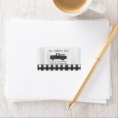 ファームハウススタイル白黒バッファロープレイドウッド ラベル (インサイチュ)