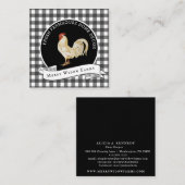 ファームハウススタイル素朴カントリールースター スクエア名刺 (正面/裏面)