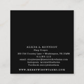 ファームハウススタイル素朴カントリールースター スクエア名刺 (裏面)