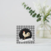 ファームハウススタイル素朴カントリールースター スクエア名刺 (スタンド正面)