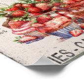 ファームハウスストロベリーデザートDIYキッチンポスター ポスター (角)