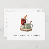 ファームハウスス素朴テイコージーウィンターウィッシュズクリスマス ポストカード (正面/裏面)