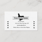 ファームハウスチキンスプリットモノグラムエッグビジネスカード 名刺 (裏面)