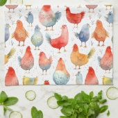 ファームハウスチキンズ キッチンタオル (折り畳み)