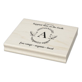 ファームハウスチキンヘンモノグラムカートンカスタム ラバースタンプ