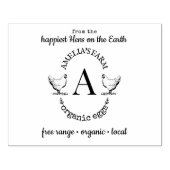 ファームハウスチキンヘンモノグラムカートンカスタム ラバースタンプ (インプリント)