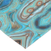 ファームハウスティール(緑がかった色)ブルーウッドグレインターコイズスワーズ テーブルクロス (アングル)