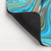 ファームハウスティール（緑がかった色）ブルーウッドグレインターコイズスワーズ マウスパッド (コーナー)