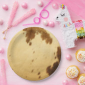 ファームハウステキサス州ロングーンコーウィドアニマルプリント ペーパープレート (パーティー)