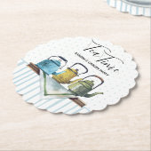 ファームハウスデコールティーポットヴィンテージウォーター色 ペーパーコースター (アングル)