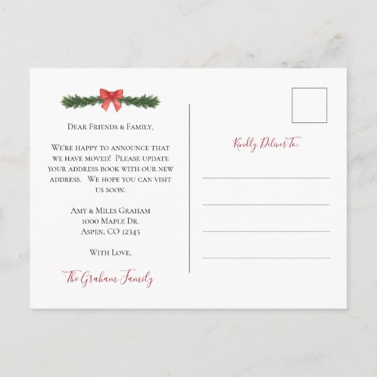 ファームハウスニューホーム引っ越しましたはがき 案内ポストカード (裏面)