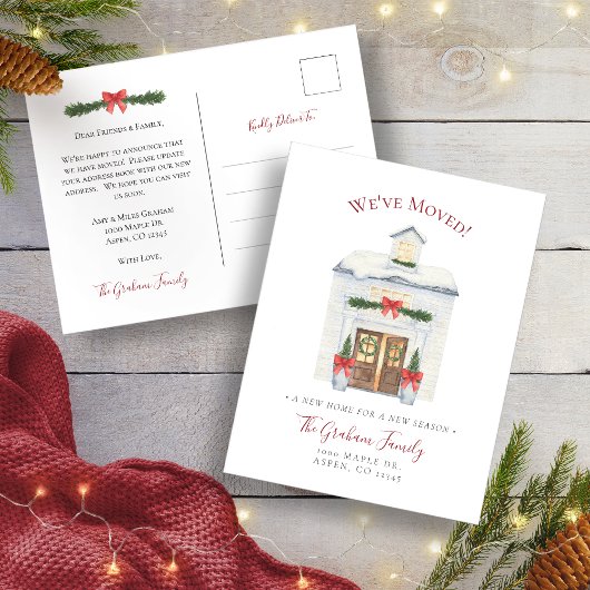 ファームハウスニューホーム引っ越しましたはがき 案内ポストカード