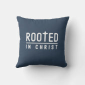 ファームハウスネイビーブルークリスチャン装飾用クッション クッション (裏面)
