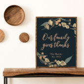 ファームハウスネイビーボタニカルサンクスギビング引用文ファミリー ポスター