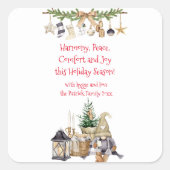 ファームハウスハイゲ，喜び，平和，調和休日 スクエアシール (正面)