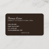 ファームハウスバケーションカスタムレンタル写真 名刺 (裏面)