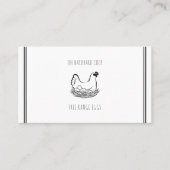 ファームハウスバックヤードチキンエッグQRコード 名刺 (正面)