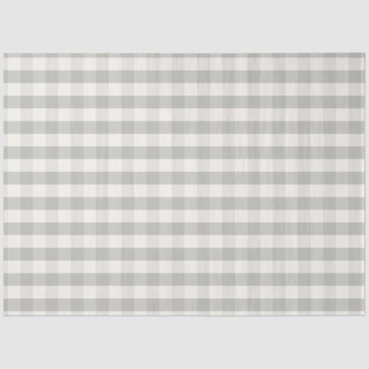 ファームハウスバッファロープレイドグレーアンドオフホワイトチェック 薄葉紙 (正面)