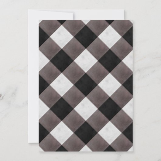 ファームハウスバッファロープレイドチェックウェディングレセプション 招待状 (裏面)