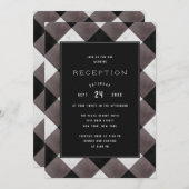 ファームハウスバッファロープレイドチェックウェディングレセプション 招待状 (正面/裏面)