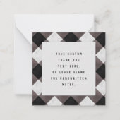 ファームハウスバッファロープレイドチェックサンキュー ノートカード (裏面)