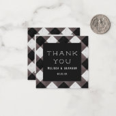 ファームハウスバッファロープレイドチェックサンキュー ノートカード (正面/裏面インサイチュ)