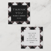 ファームハウスバッファロープレイドチェックサンキュー ノートカード (正面/裏面)