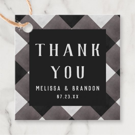 ファームハウスバッファロープレイドチェックサンキュー フェイバータグ (正面)