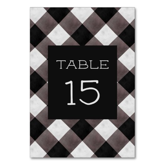 ファームハウスバッファロープレイド素朴チェッ結婚ク テーブルナンバー (裏面)