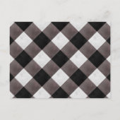 ファームハウスバッファロープレイド結婚のリハーサルディナー インビテーションポストカード (裏面)