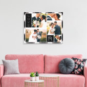 ファームハウスバッファロー結婚チェックの写真コラージュ キャンバスプリント (インサイチュ (リビング))
