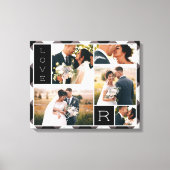 ファームハウスバッファロー結婚チェックの写真コラージュ キャンバスプリント (正面)