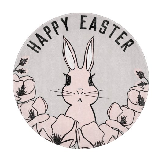 ファームハウスバニーマグノリアフラワーイースター カッティングボード (正面)