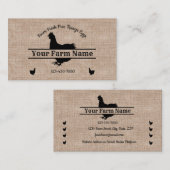 ファームハウスバーラップチキンスプリットモノグラムエッグ 名刺 (正面/裏面)