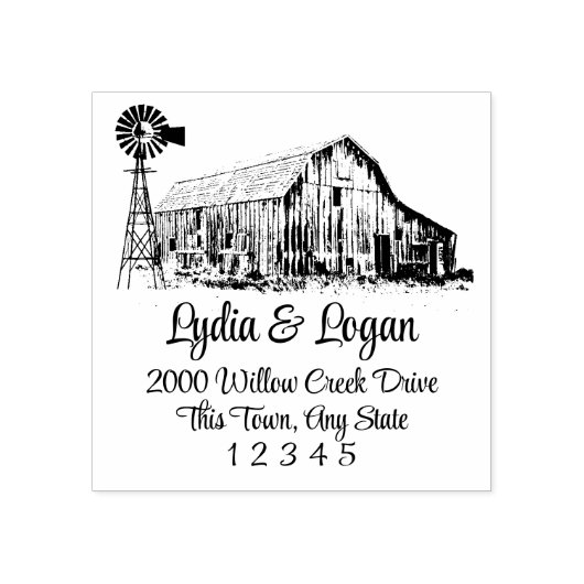 ファームハウスバーンウッドアートスタンプ ラバースタンプ (インプリント)