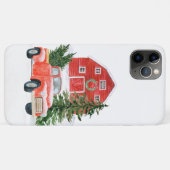 ファームハウスバーンクリスマスツリーヴィンテージレッドトラック Case-Mate iPhoneケース (裏面(横))