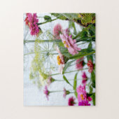 ファームハウスバーンフラワーズサマーガーデンおもしろい ジグソーパズル (縦)