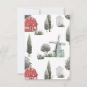 ファームハウスバーンヤードボホベイビーシャワー招待状 招待状 (裏面)