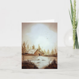 ファームハウスバーンランドスケープ絵画ズノートカード カード