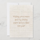 ファームハウスバ素朴ラップ雪だるまポインセティアホリデイ シーズンカード (裏面)